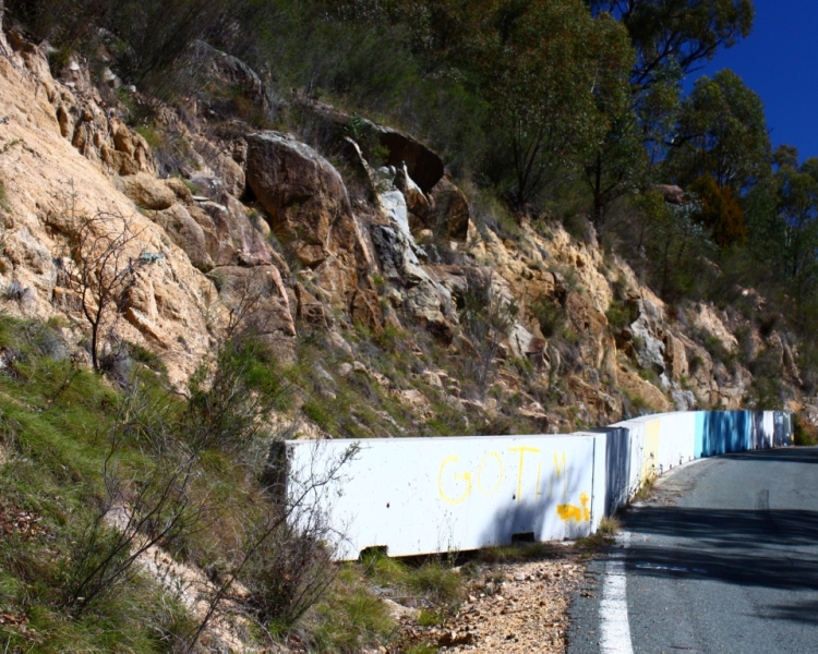 Concrete barriers at Namadgi 1
